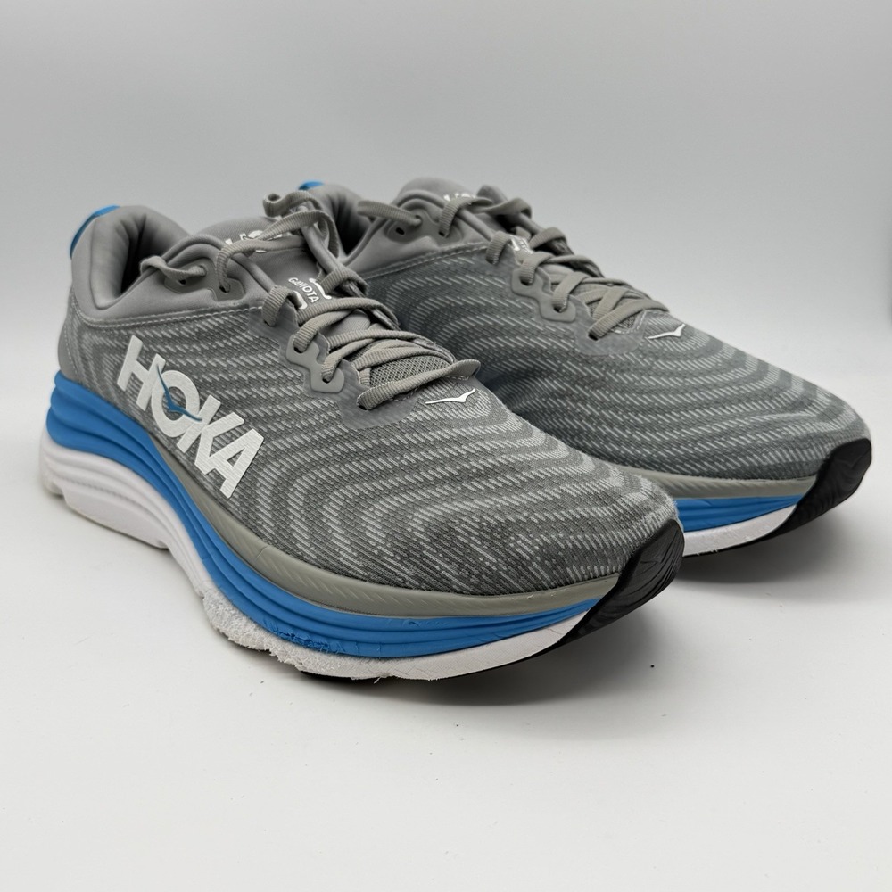 HOKA Gaviota 5 Mens Size 13 D Limestone Diva Blue 1127929 LDVB Running Shoes